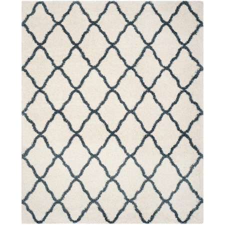 Safavieh Hudson Shag Large Rectangle Area Rug, Ivory and Slate Blue - 9 x 12 ft. SGH283T-9
